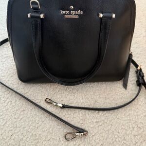 Kate Spade Black Crossbody Bag with Silver Accents